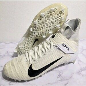 New Nike Alpha Menace Elite 2 Flyknit Football Cleats White AO3374-101 Men's 14